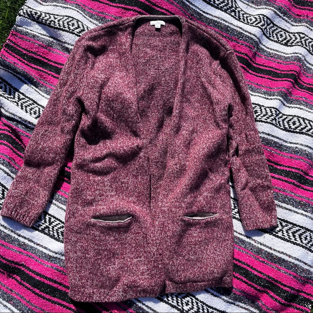 L.L. Bean Lambs Wool Open Cardigan Size Medium